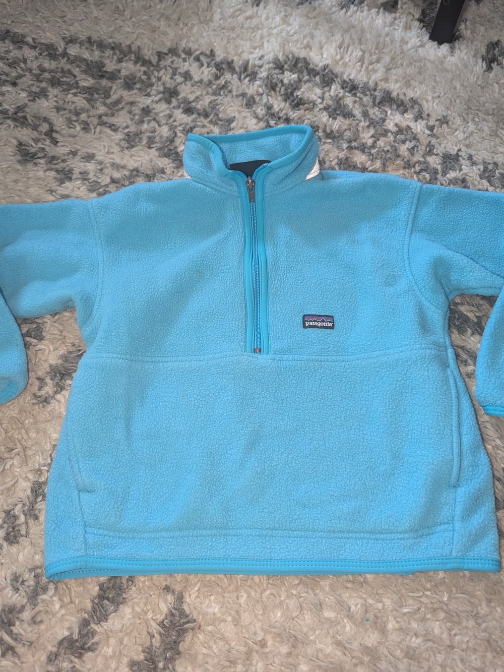 Patagonia Kids Light Blue Half-Zip Fleece Pullover